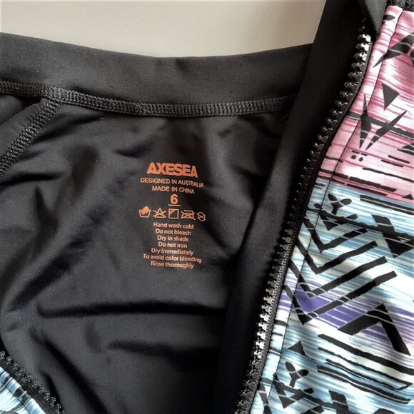 NEW RASHGUARD ONE PIECE SWIMSUIT UPF 50+ SUN PROTECTION LONG SLEEVE - Picture 6 of 10